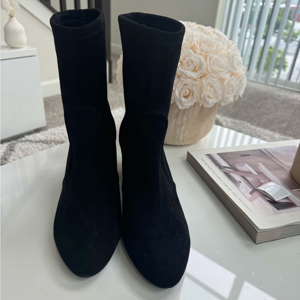 Stuart Weitzman Yuliana 60 Black Suede Boots - Size 11 - Never Worn